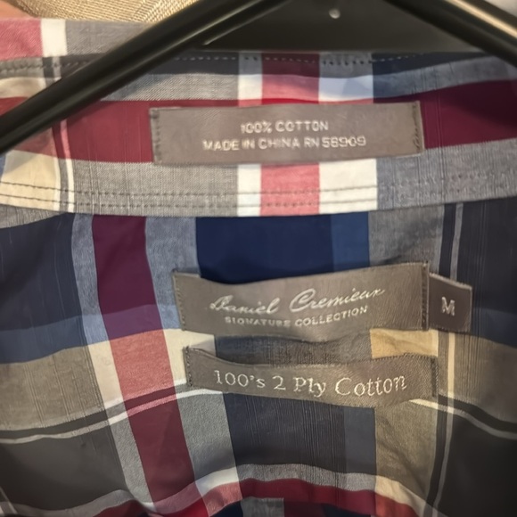 Plaid short sleeve button down shirt- size Medium - Picture 2 of 5